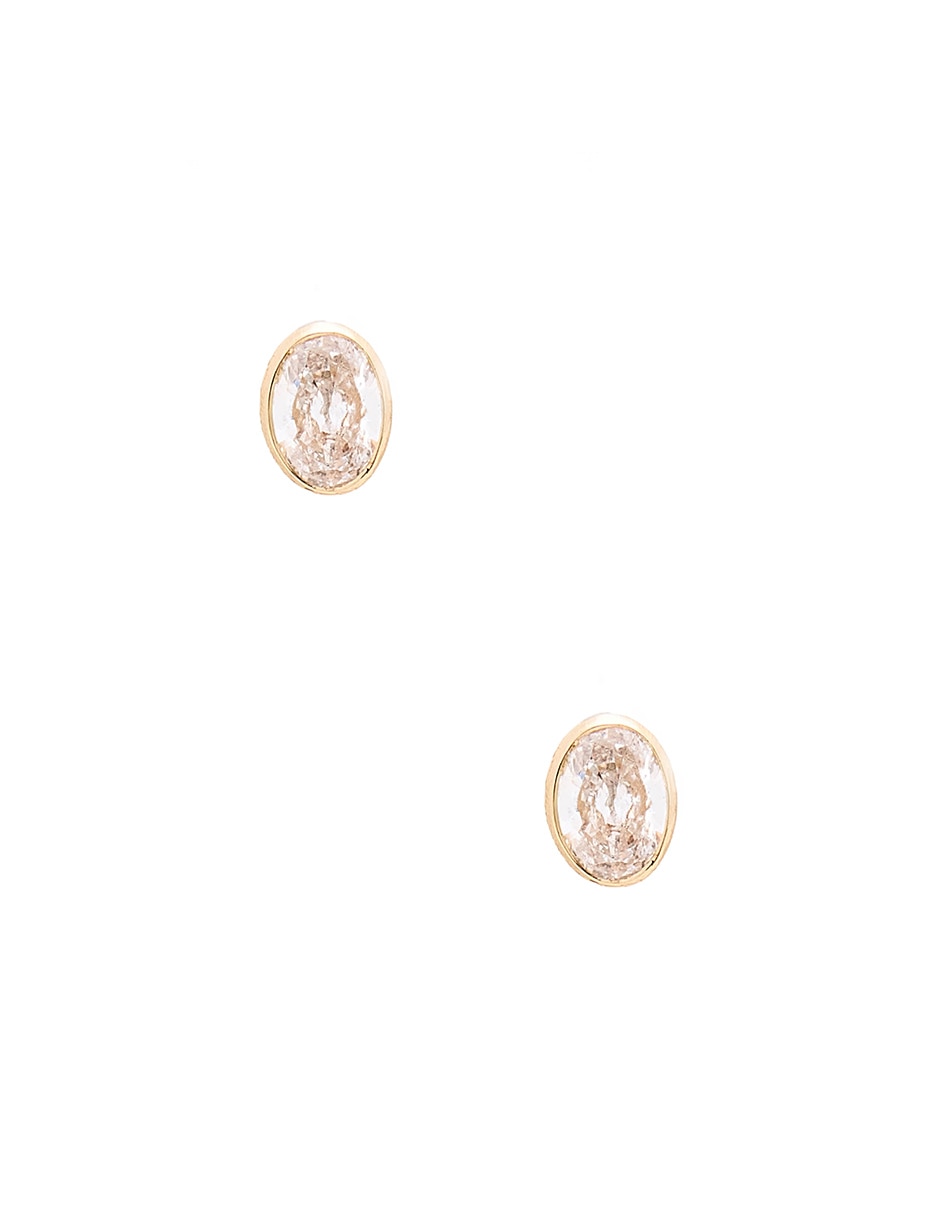 Broqueles de (si aplica) No aplica de Oro amarillo 14 K con acabado Pulido Diamante de laboratorio