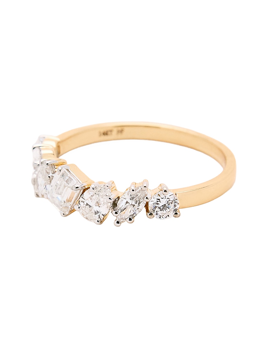 Anillo 14 k de oro amarillo pulido 3