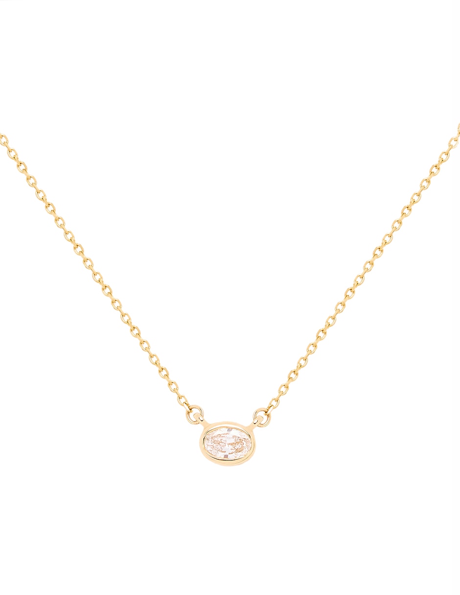 Collar con dije de oro amarillo 14 k
