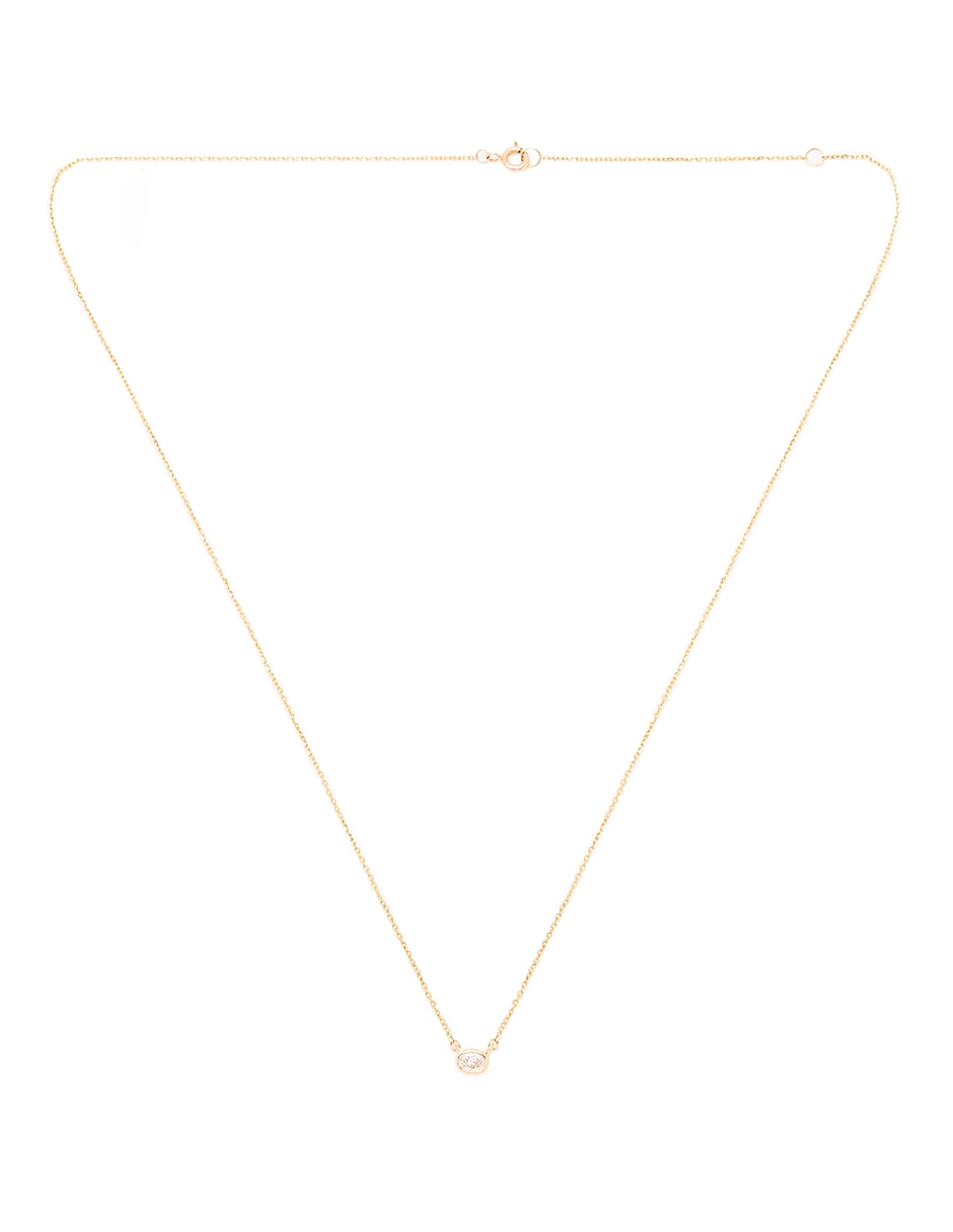 Collar con dije de oro amarillo 14 k 2