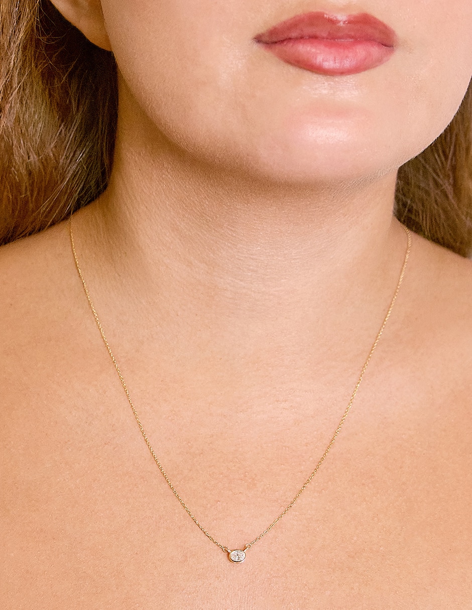 Collar con dije de oro amarillo 14 k 3