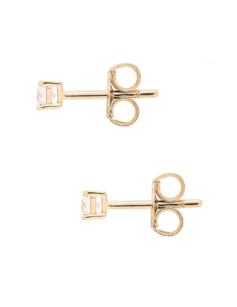 Broqueles de oro amarillo 14 k con acabado pulido 4