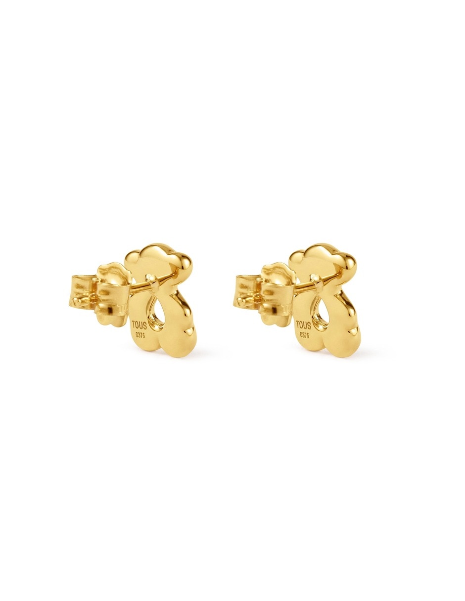 Aretes cortos Strain de oro 9 k 2