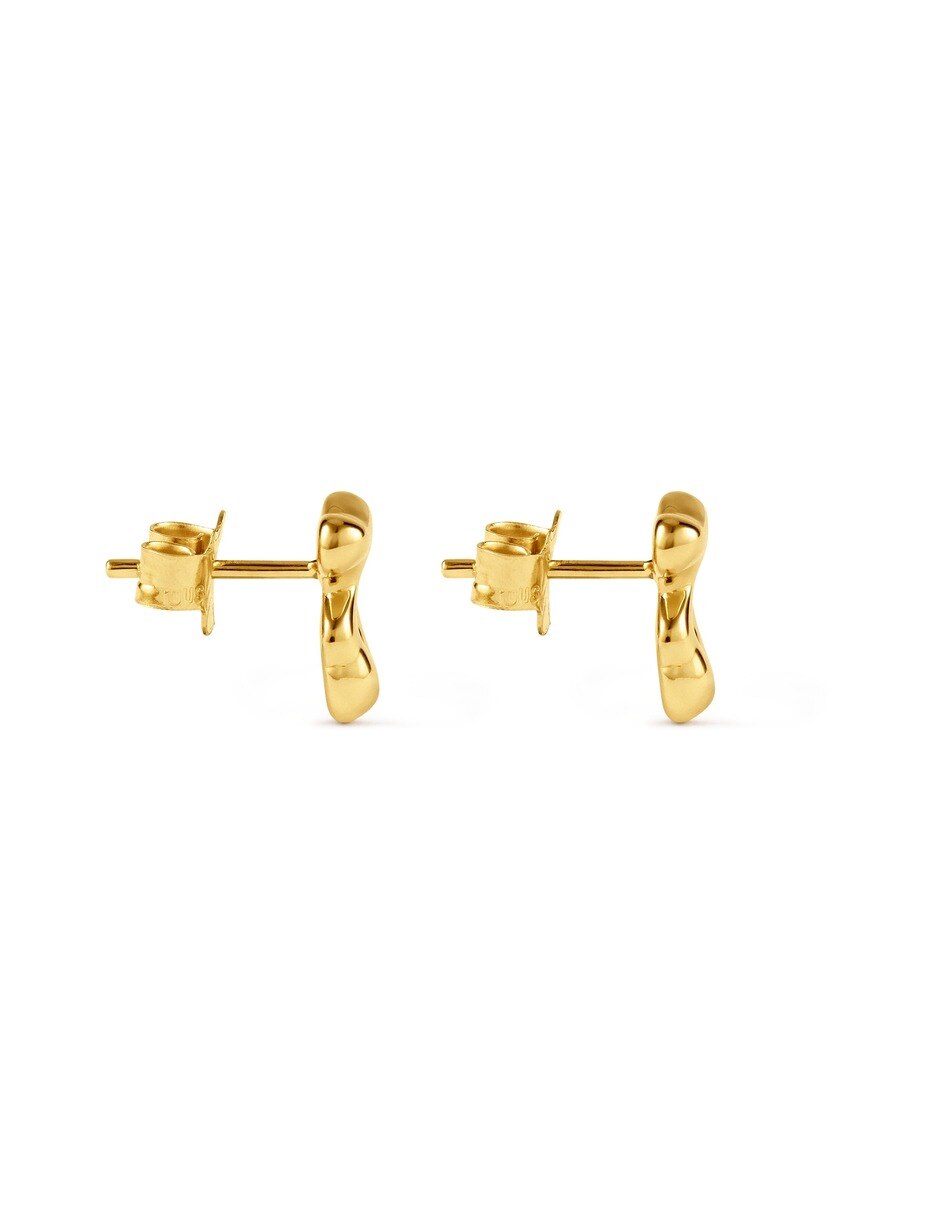 Aretes cortos Strain de oro 9 k 3