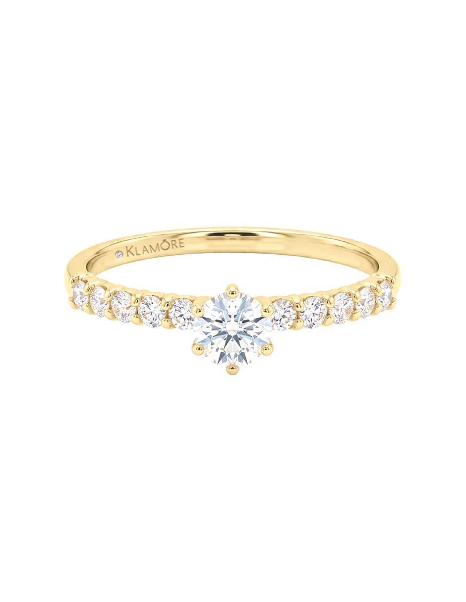 Anillo de compromiso de 14 k ORION Diamante 4