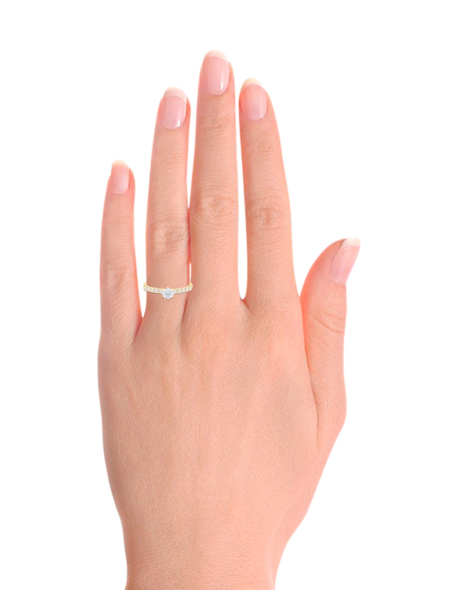 Anillo de compromiso de 14 k ORION Diamante 5