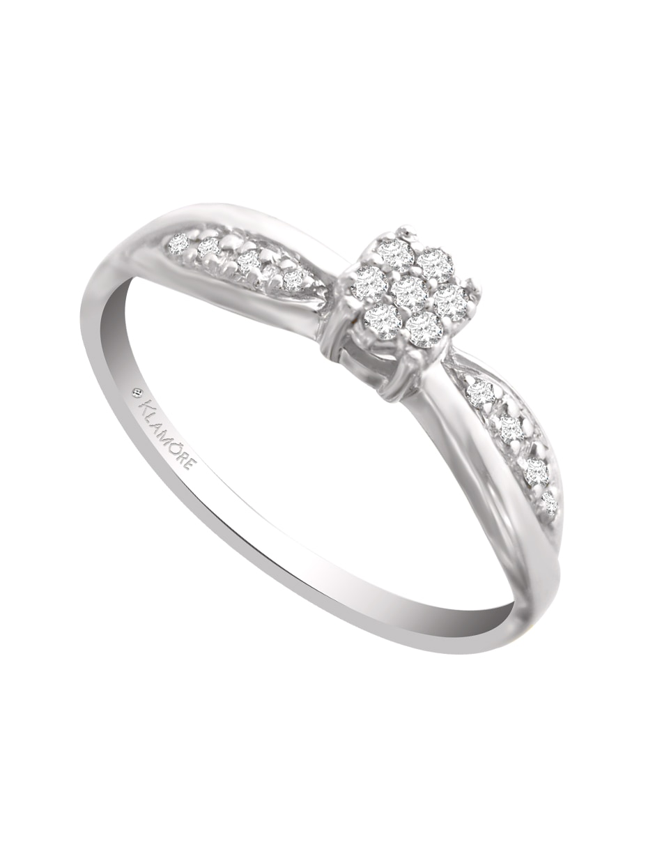 Anillo de compromiso de 14 k laia diamante