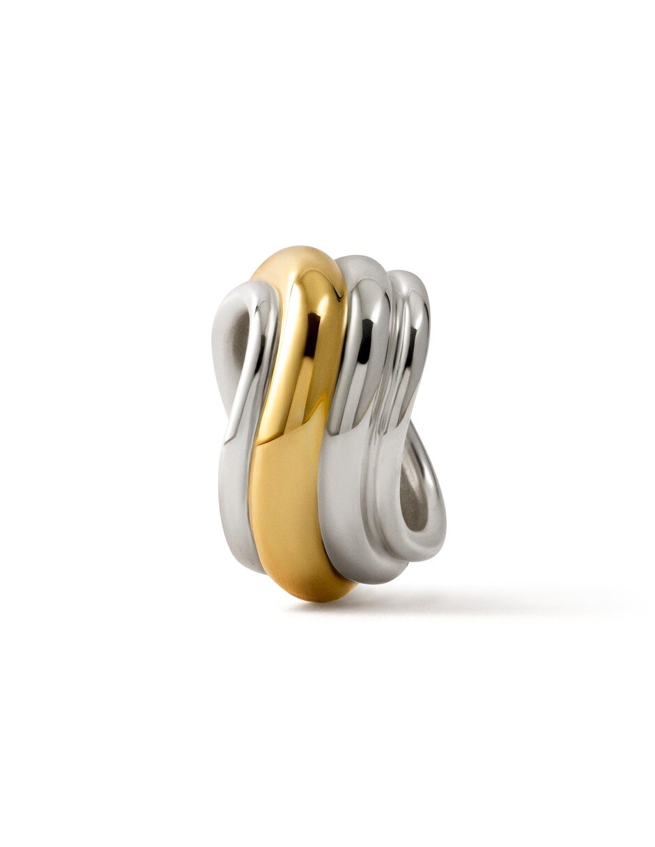 Anillo lia 18 k de metal baño de oro 3
