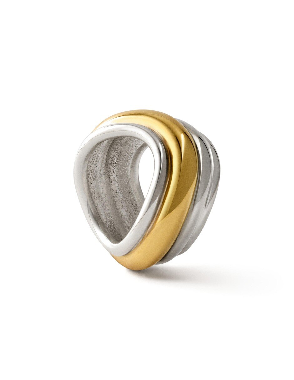 Anillo lia 18 k de metal baño de oro 4
