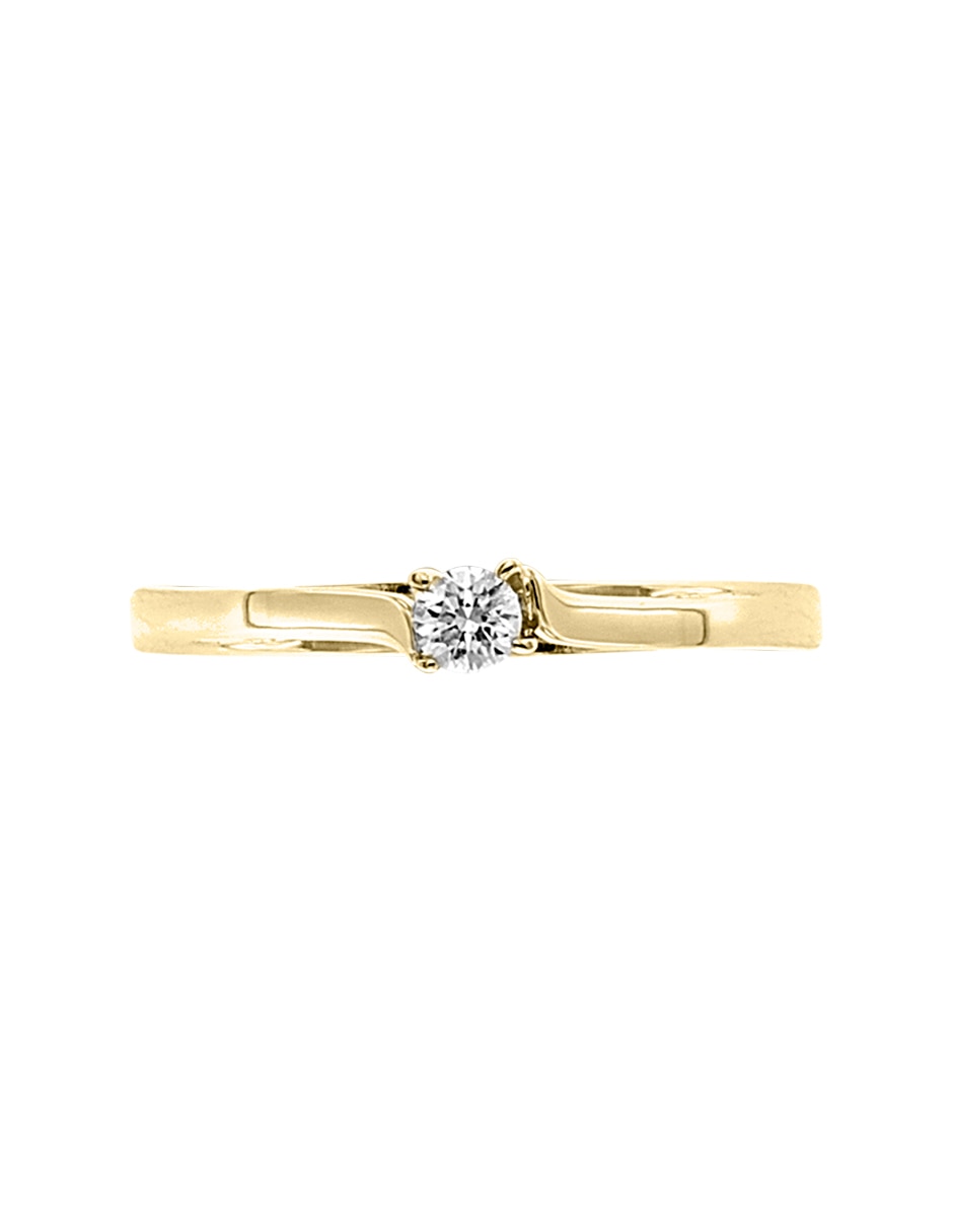 Anillo de compromiso de 14 k KAMILL Diamante 4