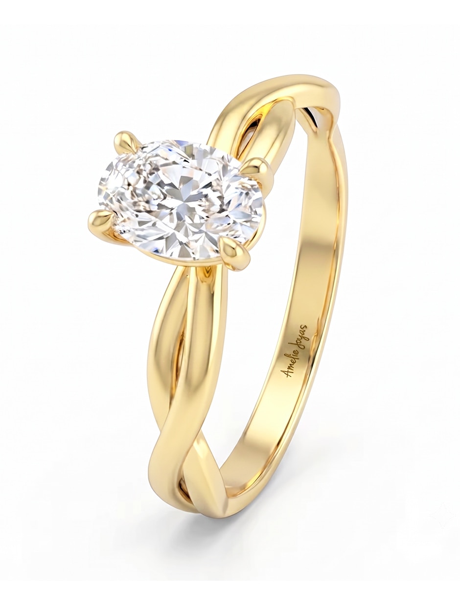 Anillo de compromiso de 14 k 5