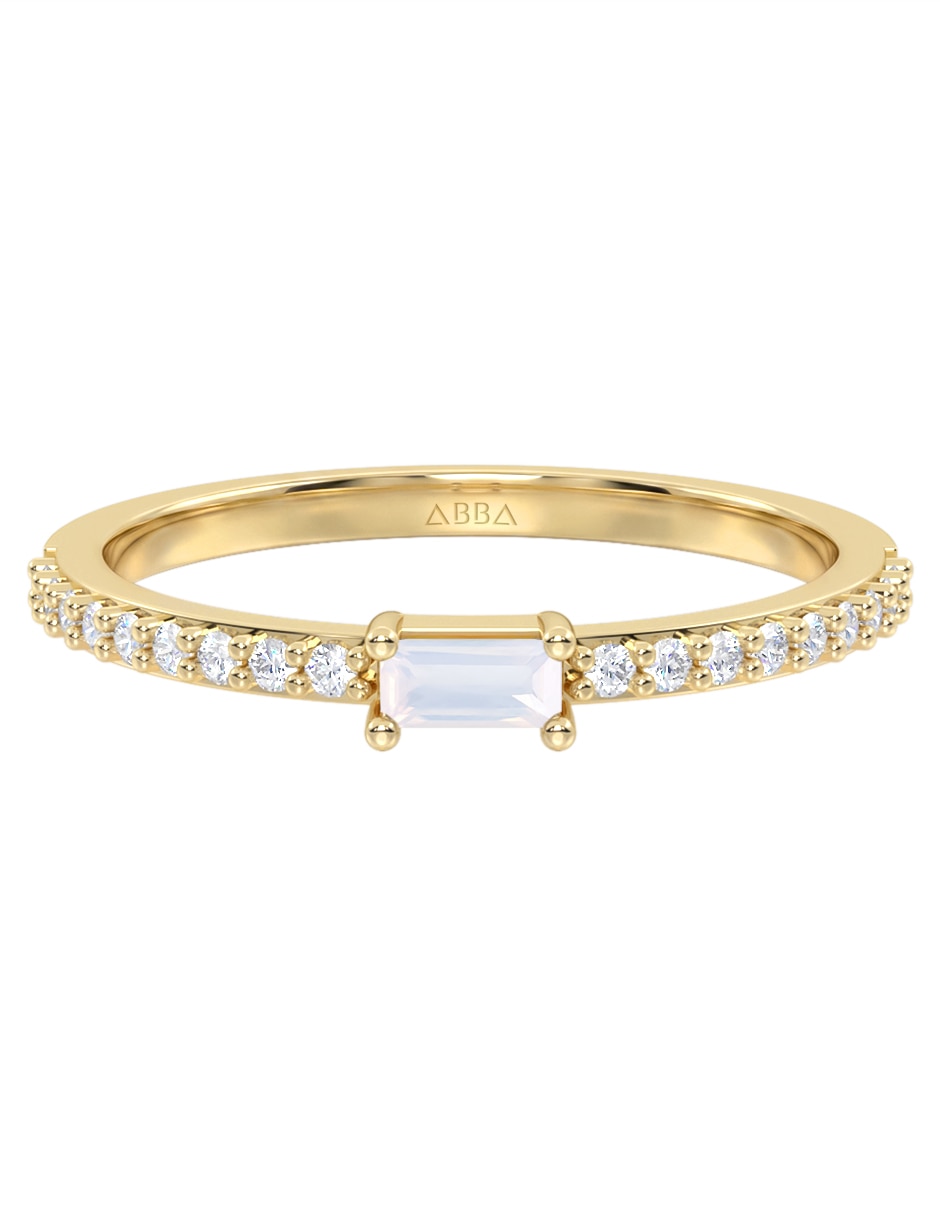 Anillo 10 k de oro zirconia brillante Anillo 10 k de oro zirconia brillante