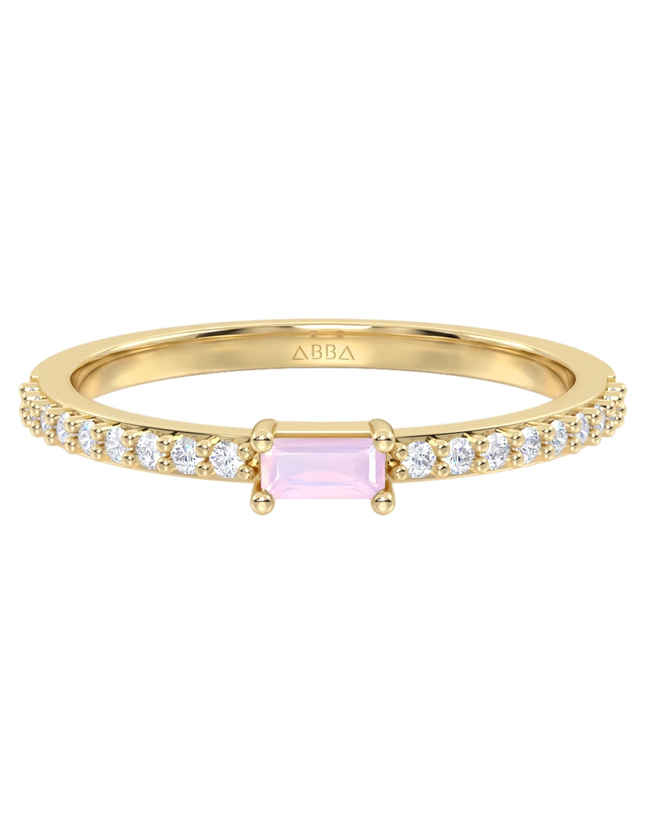 Anillo 10 k de oro zirconia brillante Anillo 10 k de oro zirconia brillante