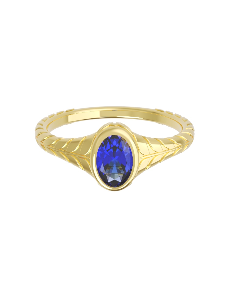 Anillo de compromiso de oro14 k eternidad zirconia