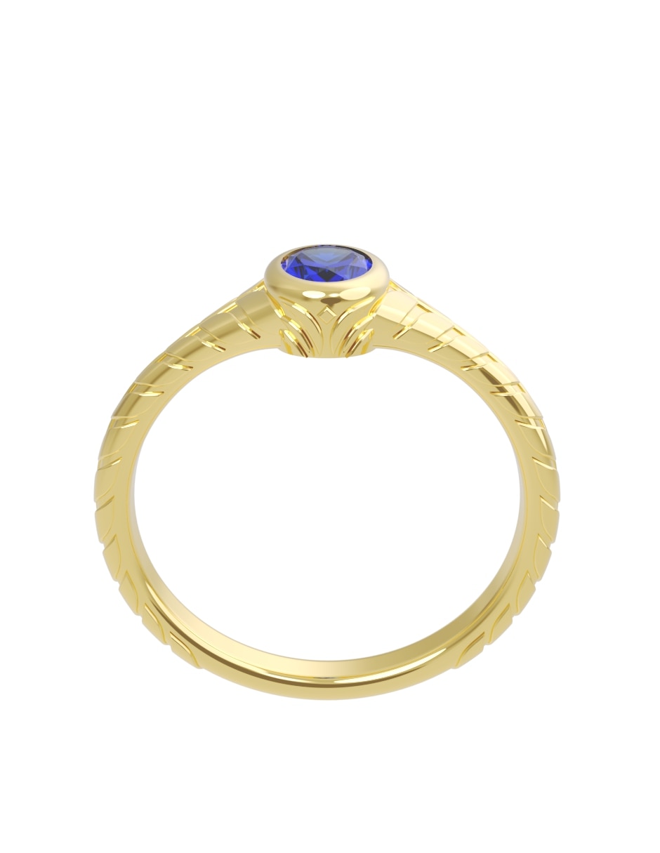 Anillo de compromiso de oro14 k eternidad zirconia 4