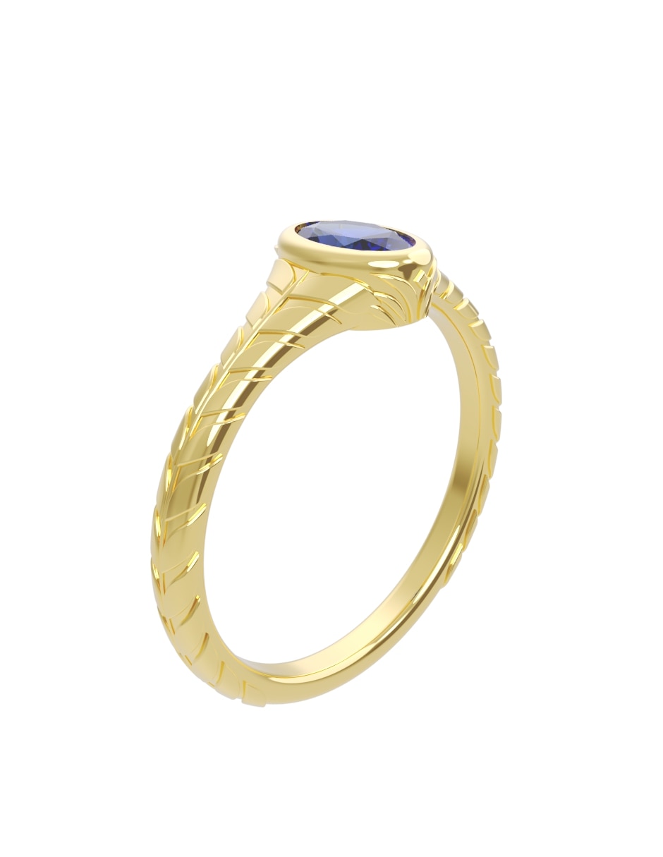 Anillo de compromiso de oro14 k eternidad zirconia 3