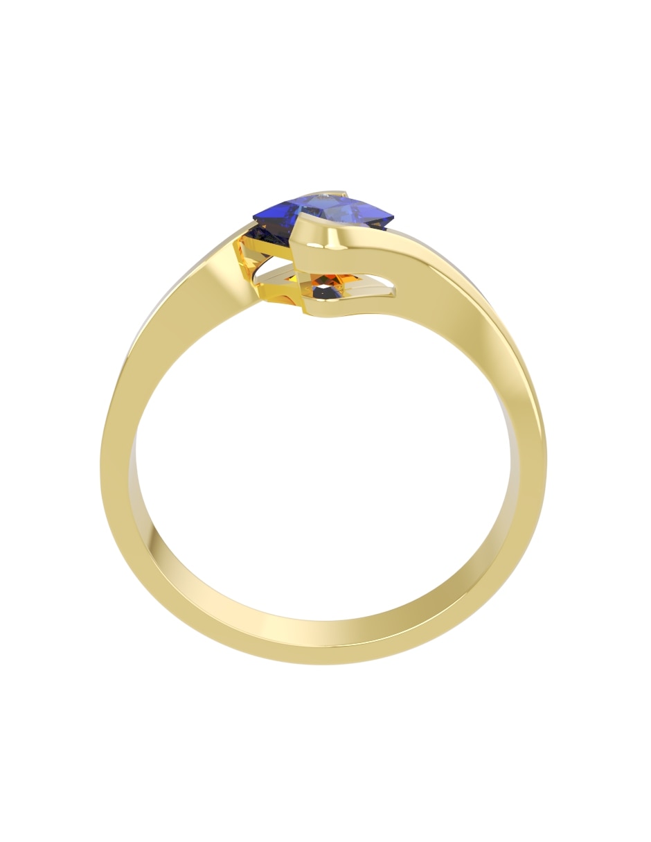 Anillo de compromiso de oro14 k eternidad zirconia 4