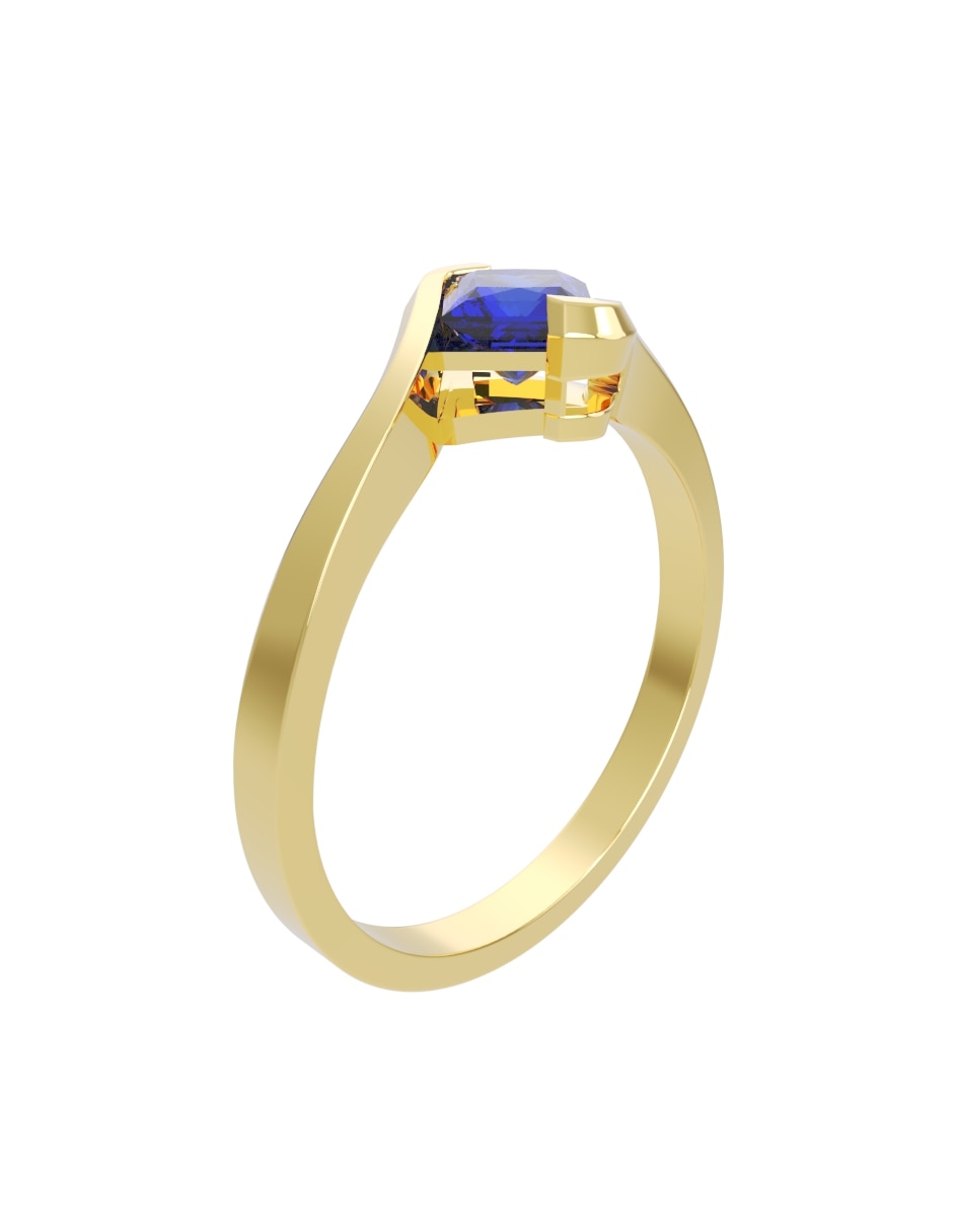 Anillo de compromiso de oro14 k eternidad zirconia 3