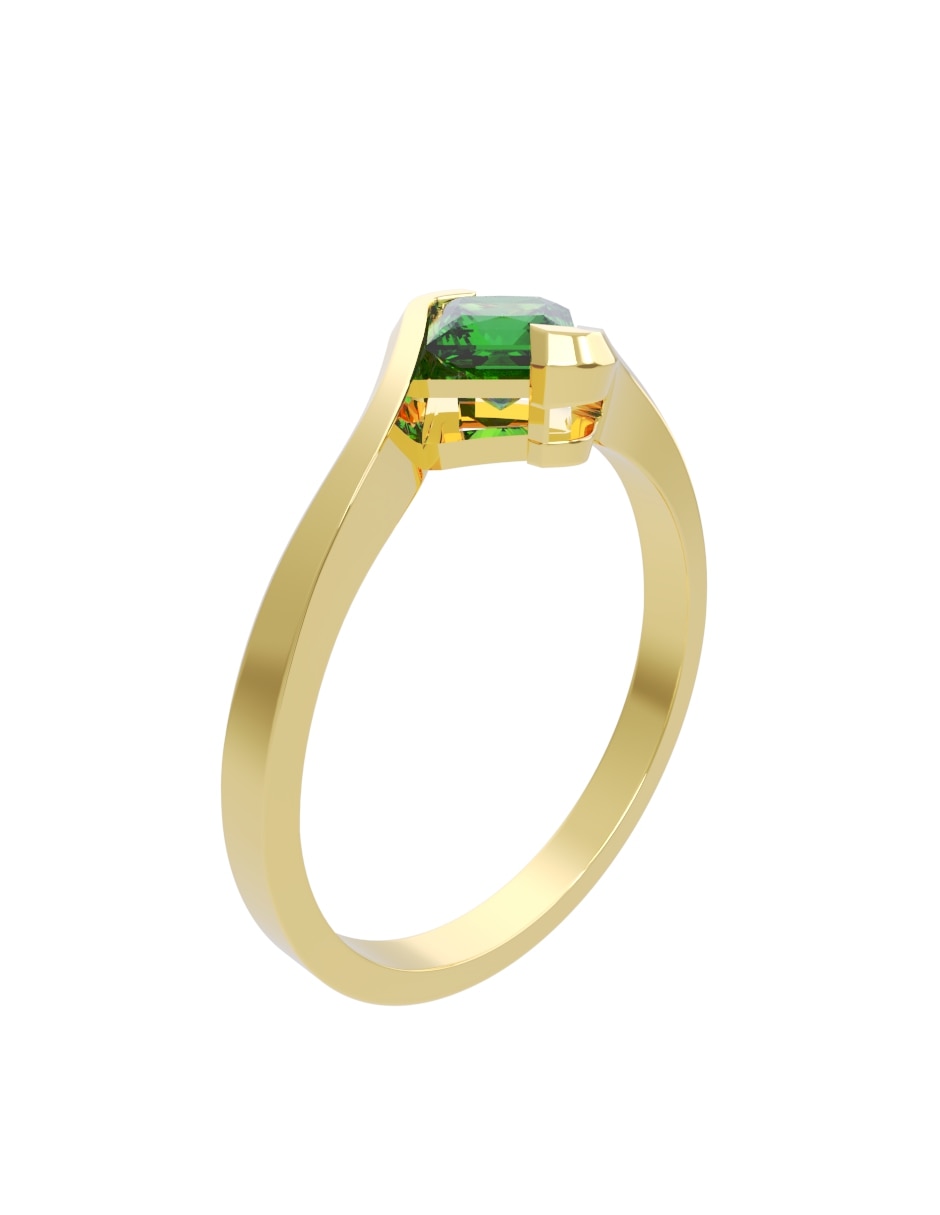 Anillo de compromiso de oro14 k eternidad zirconia 3