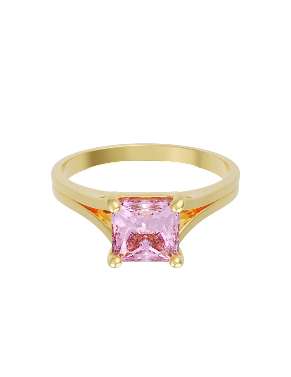 Anillo de compromiso de oro 14 k eternidad