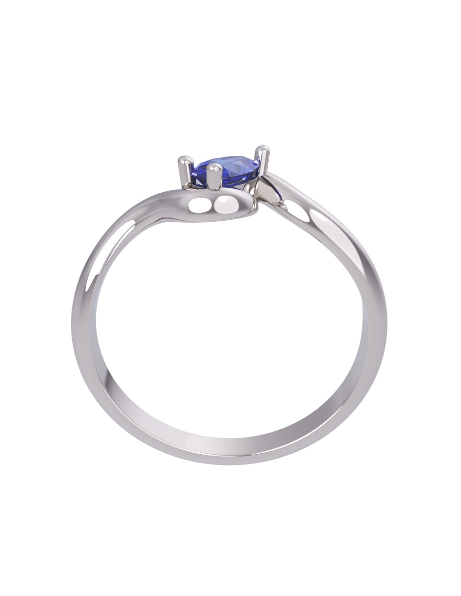 Anillo de compromiso de oro 14 k Eternidad 2