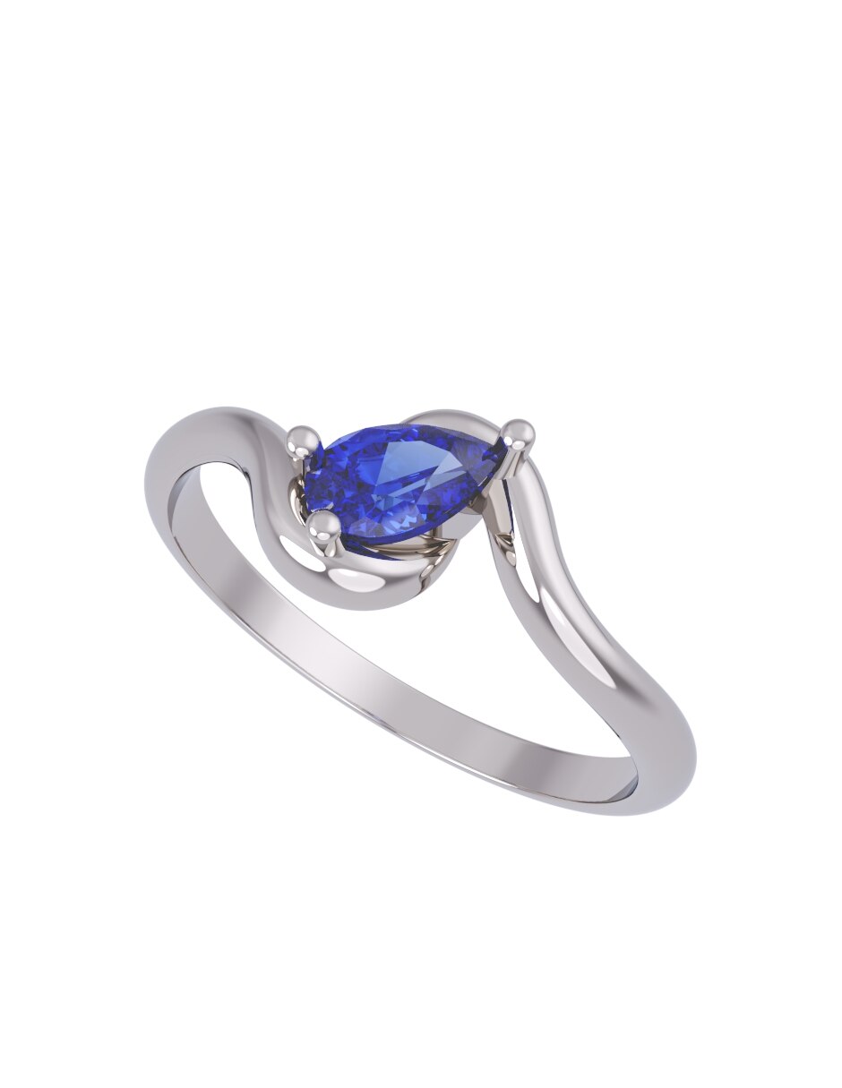 Anillo de compromiso de oro 14 k Eternidad 4