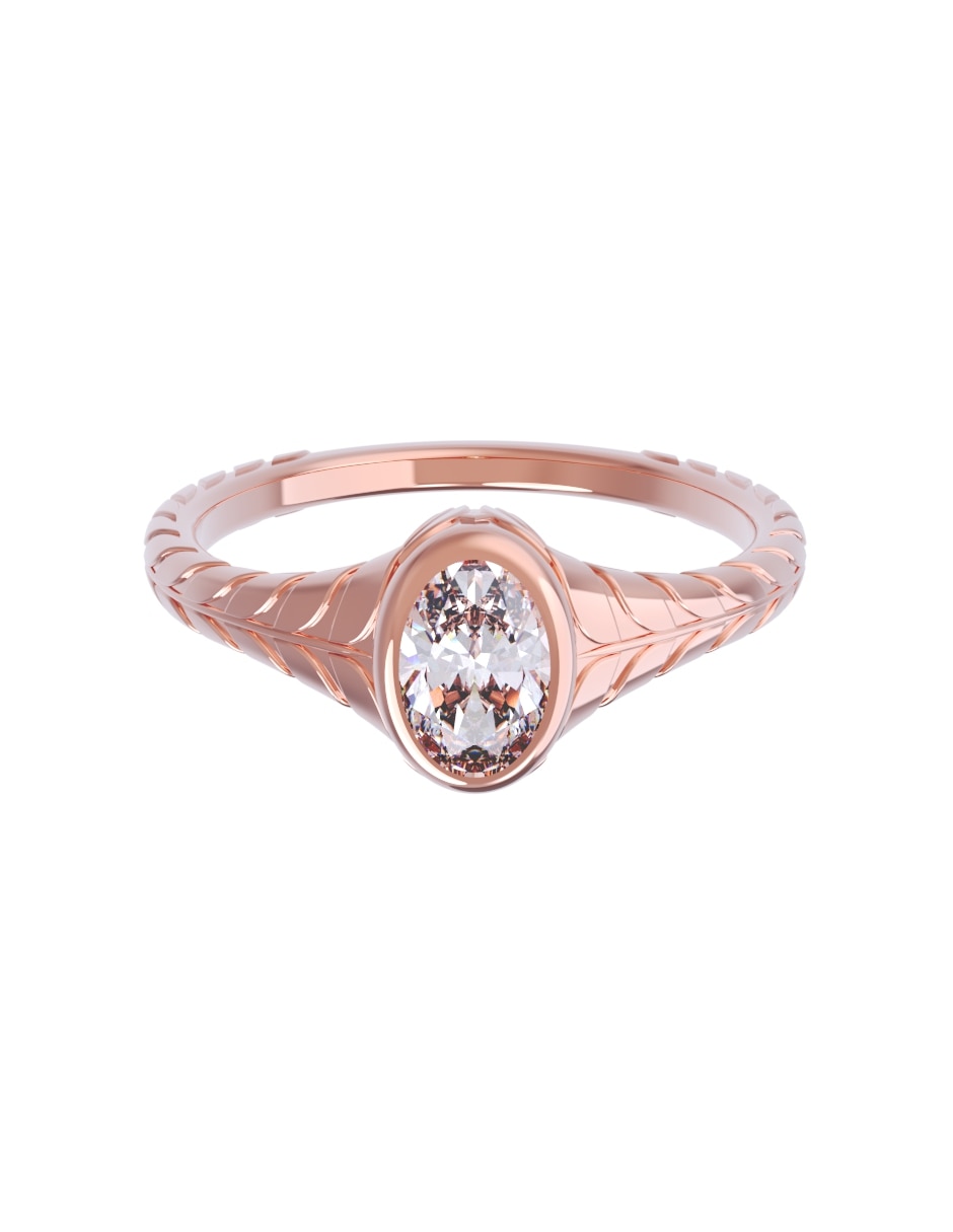 Anillo de compromiso de oro14 k eternidad zirconia 1