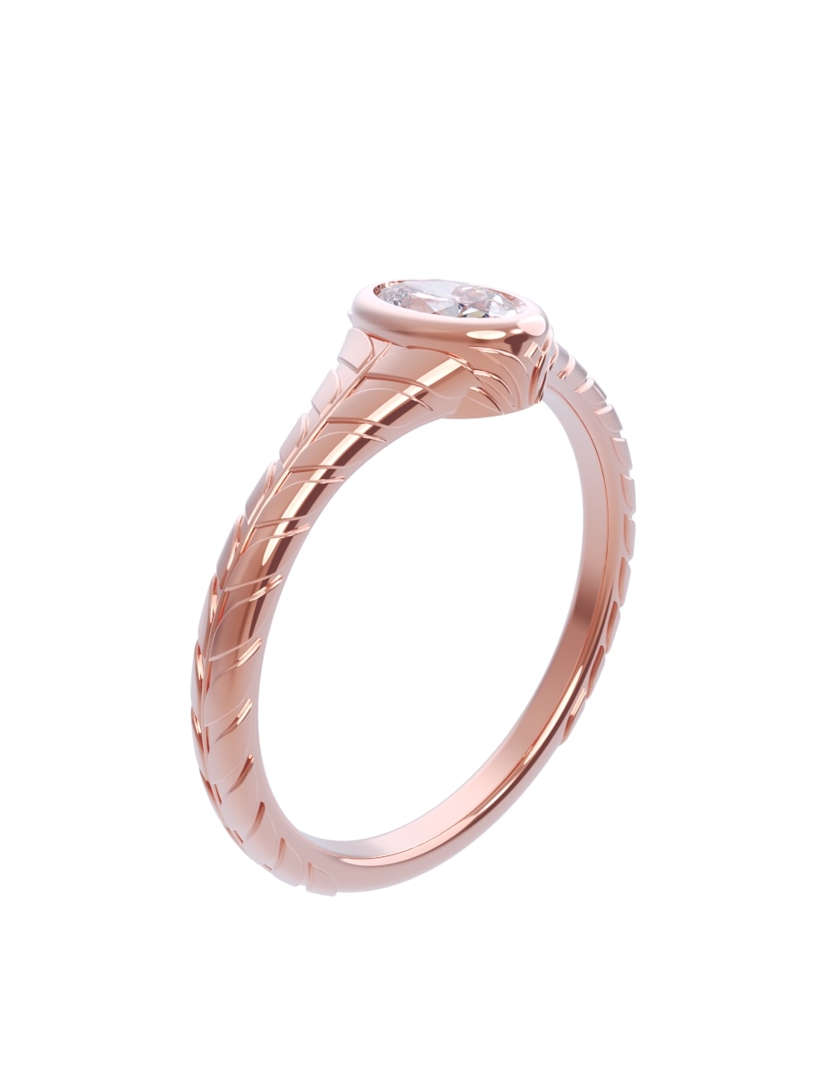 Anillo de compromiso de oro14 k eternidad zirconia 3