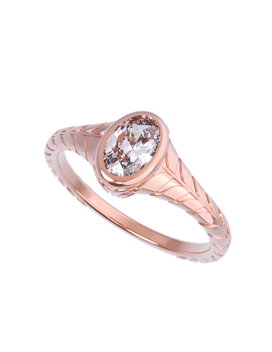 Anillo de compromiso de oro14 k eternidad zirconia 2