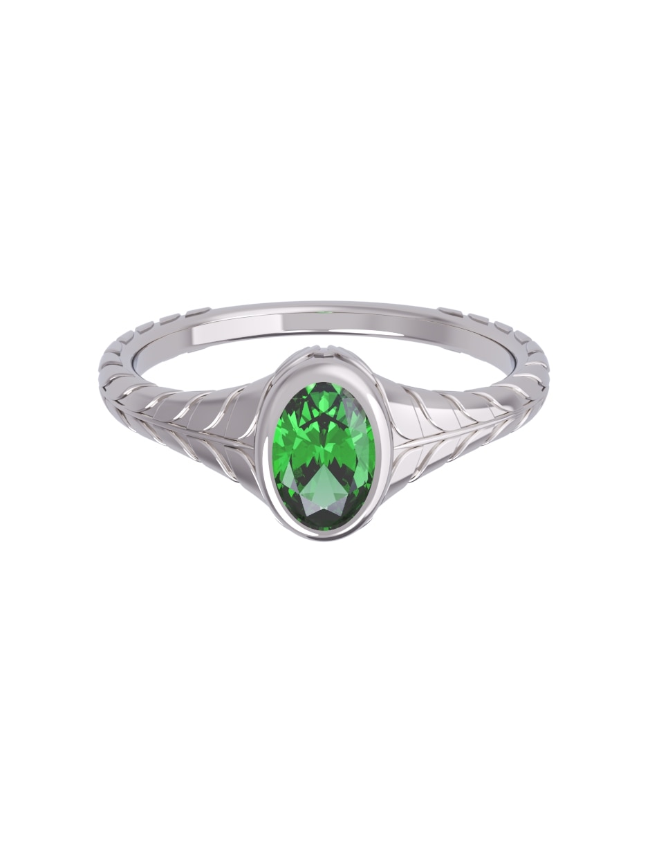 Anillo de compromiso de oro14 k eternidad zirconia 1