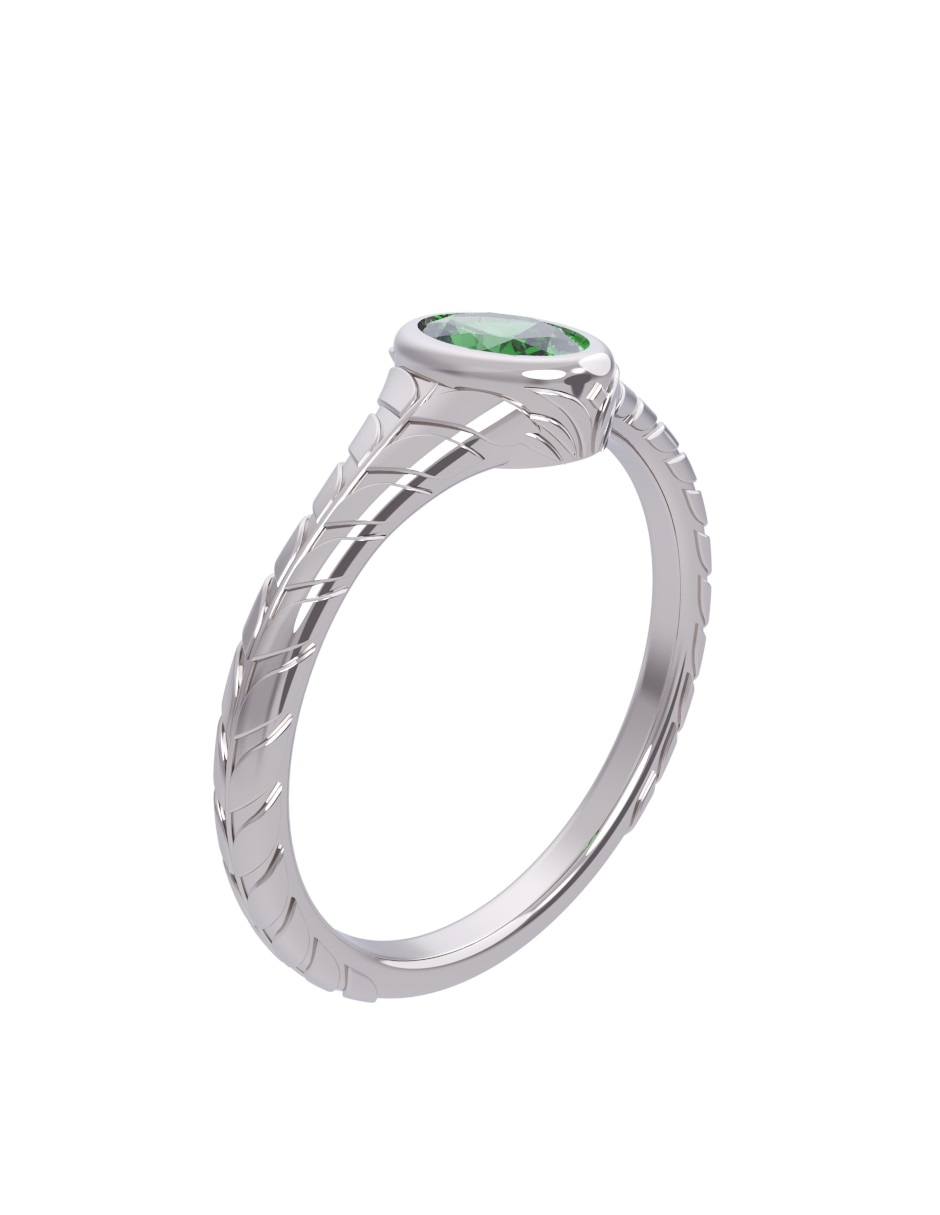 Anillo de compromiso de oro14 k eternidad zirconia 3