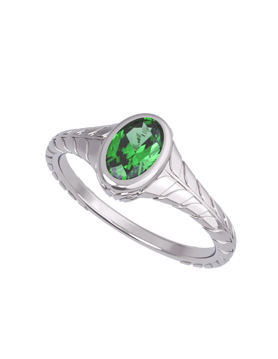 Anillo de compromiso de oro14 k eternidad zirconia 2