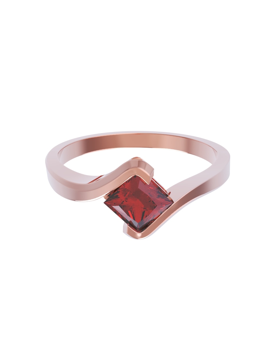 Anillo de compromiso de oro14 k eternidad zirconia 1
