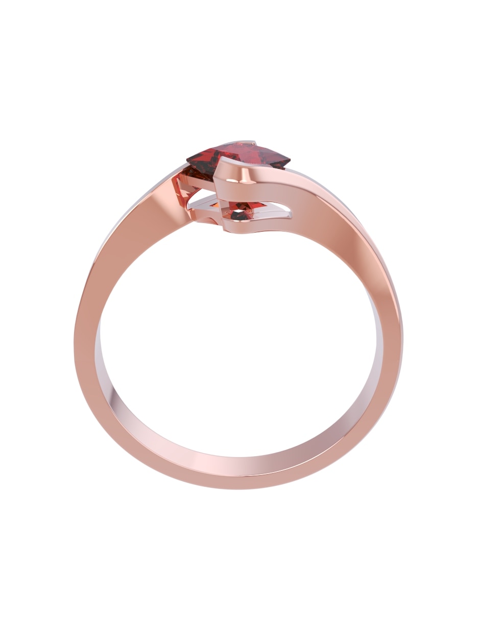 Anillo de compromiso de oro14 k eternidad zirconia 4