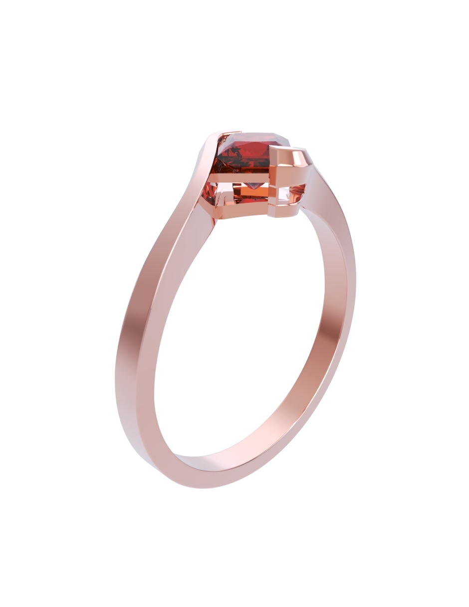 Anillo de compromiso de oro14 k eternidad zirconia 3