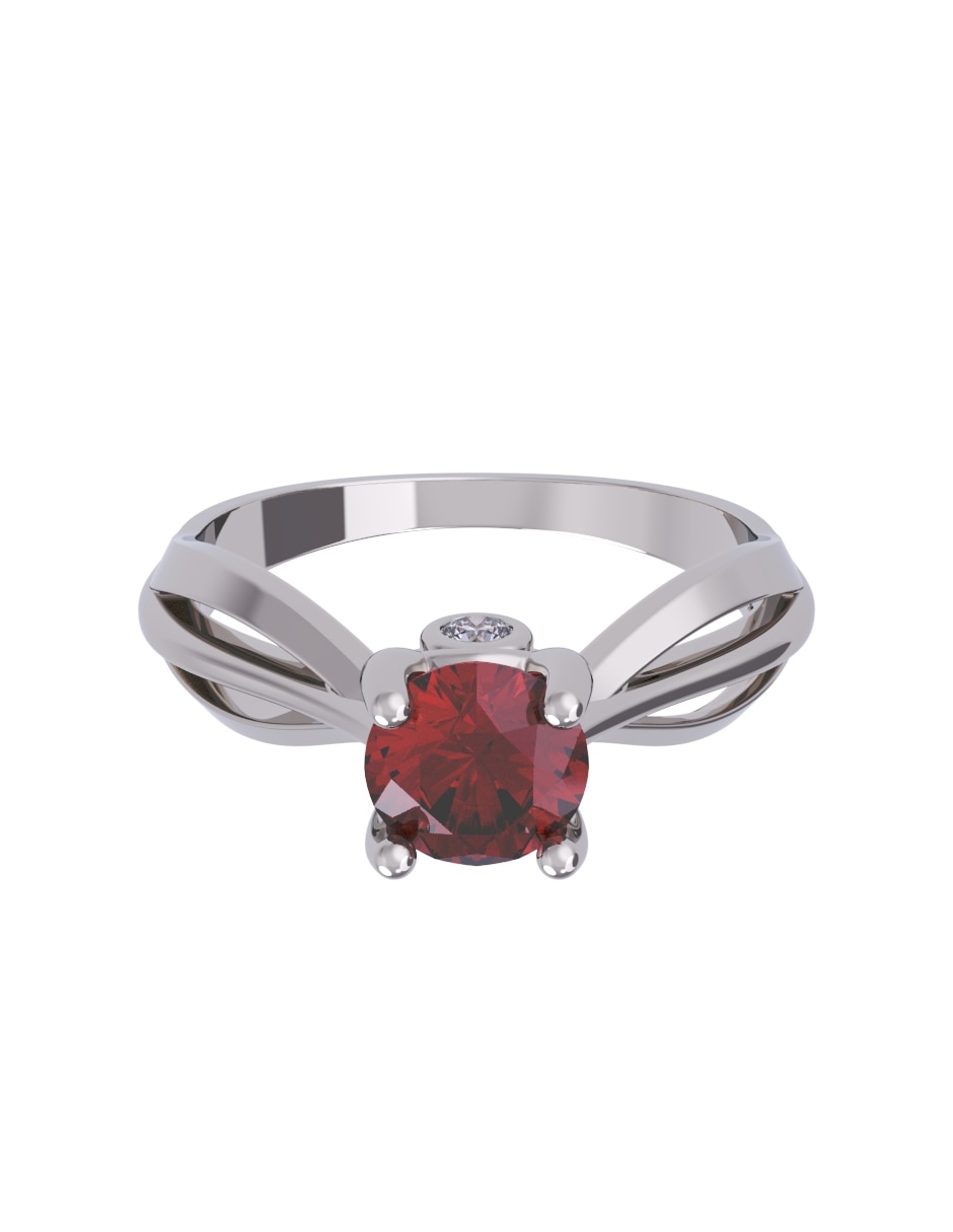 Anillo de compromiso de oro14 k eternidad zirconia 1