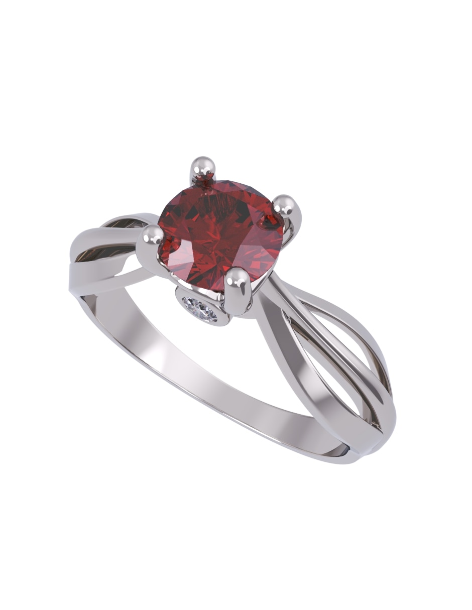 Anillo de compromiso de oro14 k eternidad zirconia 2