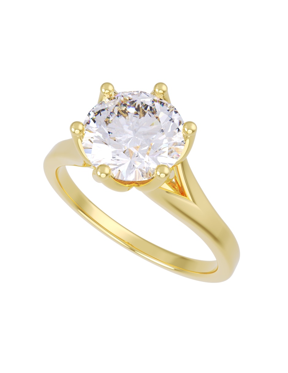 Anillo de compromiso de oro 14 k eternidad