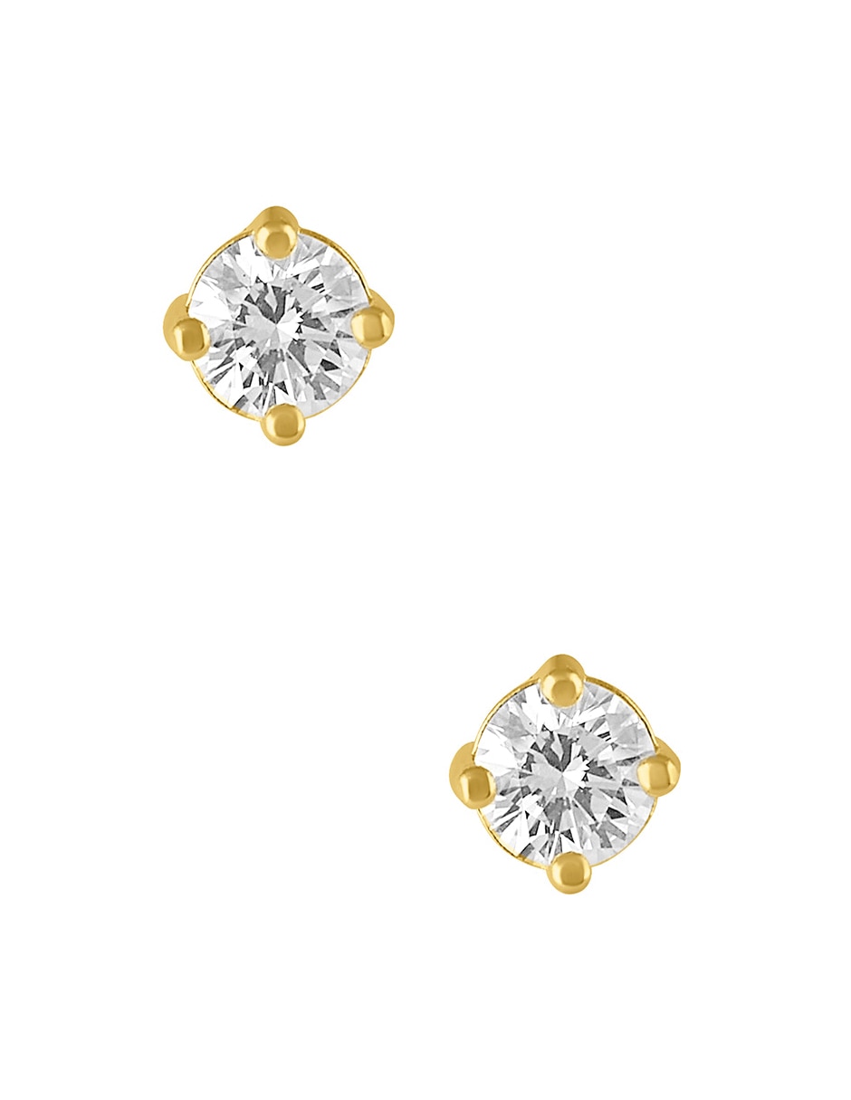 Broqueles aretes lab de oro amarillo 14 k con acabado pulido