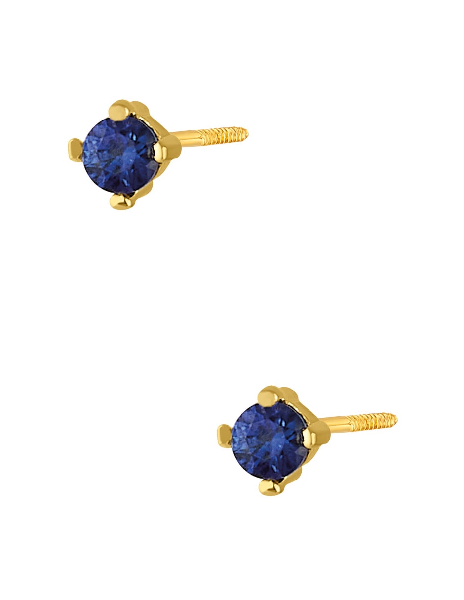 Broqueles aretes lab de oro amarillo 14 k con acabado pulido 2