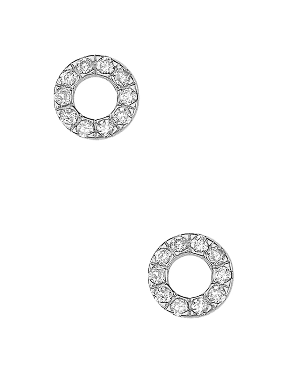 Broqueles aretes lab de oro blanco 14 k con acabado pulido Broqueles aretes lab de oro blanco 14 k con acabado pulido