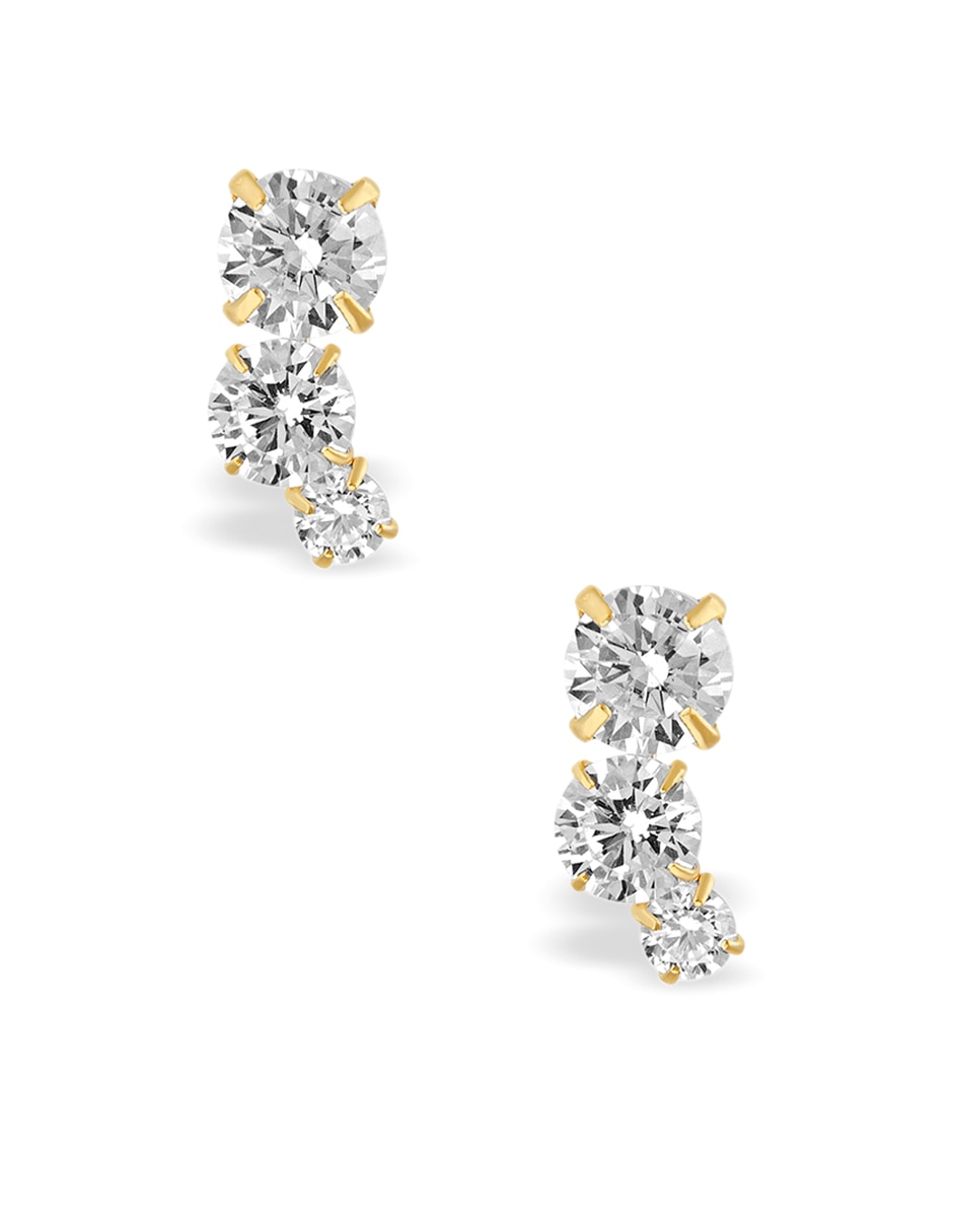 Broqueles de oro amarillo 14 K con acabado pulido Broqueles de oro amarillo 14 K con acabado pulido