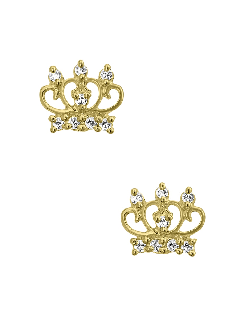 Broqueles de corona de oro amarillo 14 K con acabado pulido Broqueles de corona de oro amarillo 14 K con acabado pulido