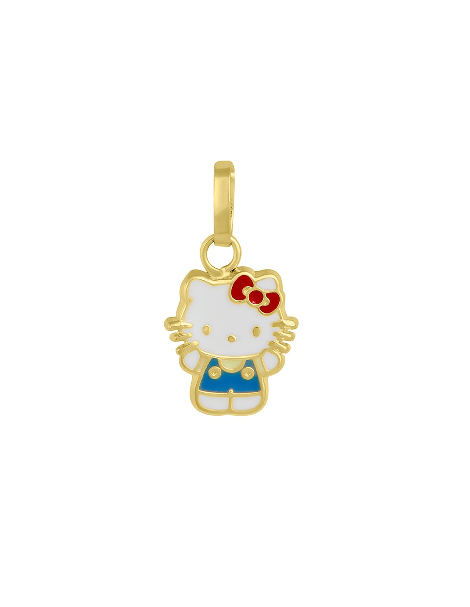 Dije de gato hello kitty de oro amarillo 14 k