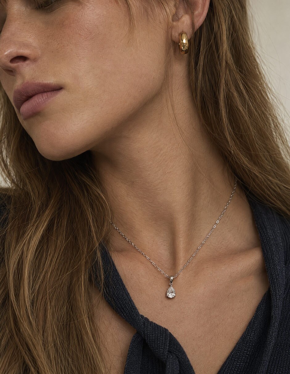 Collar con dije No aplica de (si aplica) de Oro blanco 14 K 3