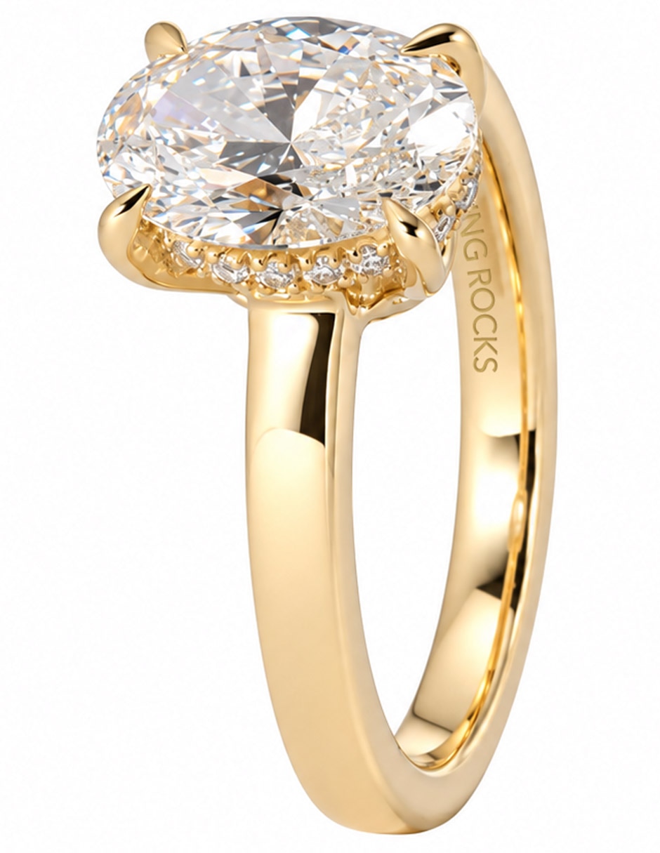 Anillo de compromiso de 14 k Diamante de laboratorio 2