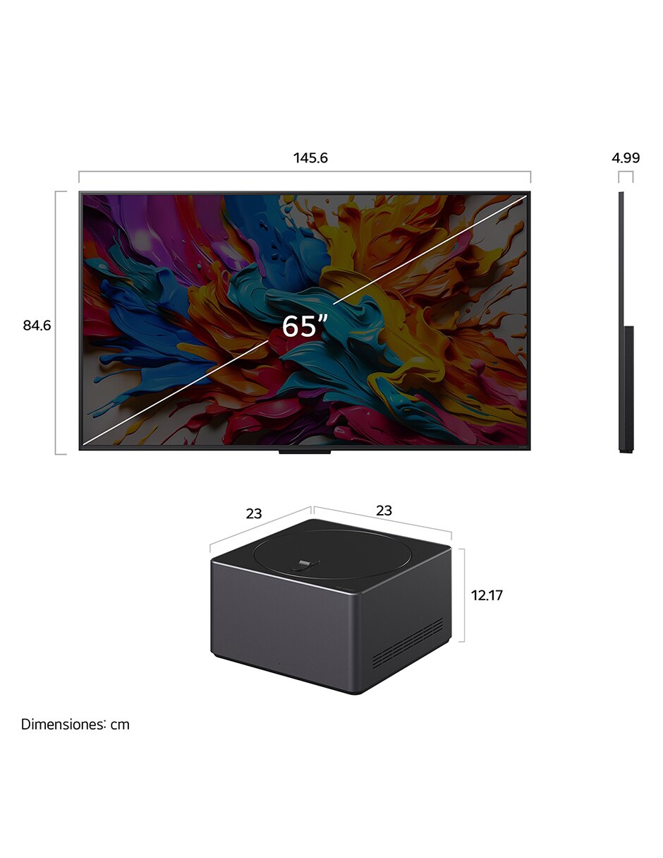 Pantalla smart tv mini led qned de 4k 65qned9m.s70 con webos con evo ai true wireless 6