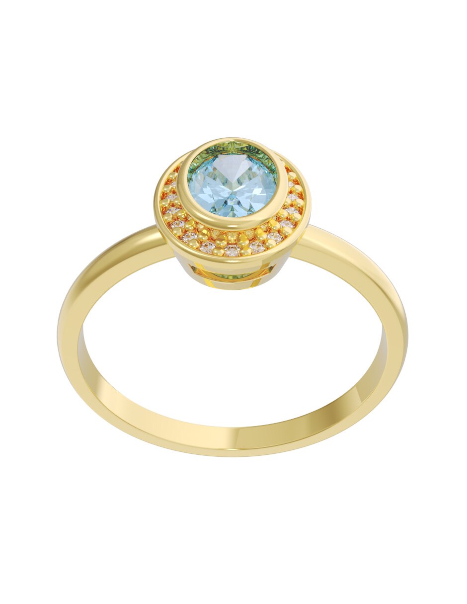 Anillo de compromiso de 10 k zirconia 4
