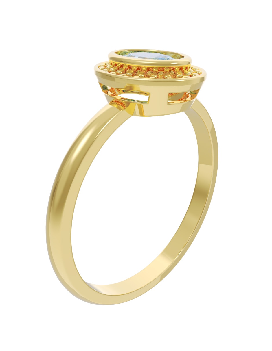 Anillo de compromiso de 10 k zirconia 3