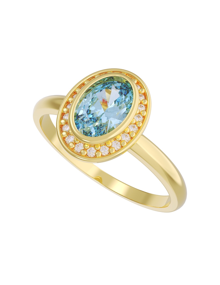 Anillo de compromiso de 10 k zirconia 2